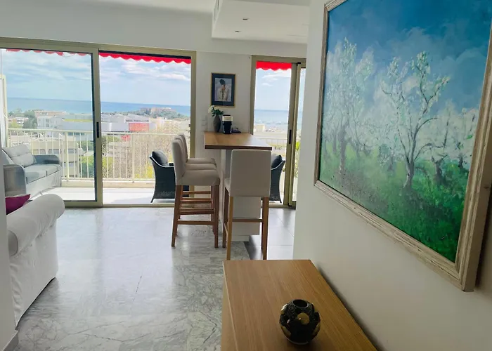 Superbe 2 Pieces Vue Mer, Piscine, Parking * Antibes