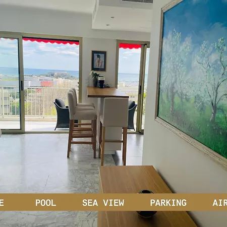 아파트 Superbe 2 Pieces Vue Mer, Piscine, Parking 앙티브